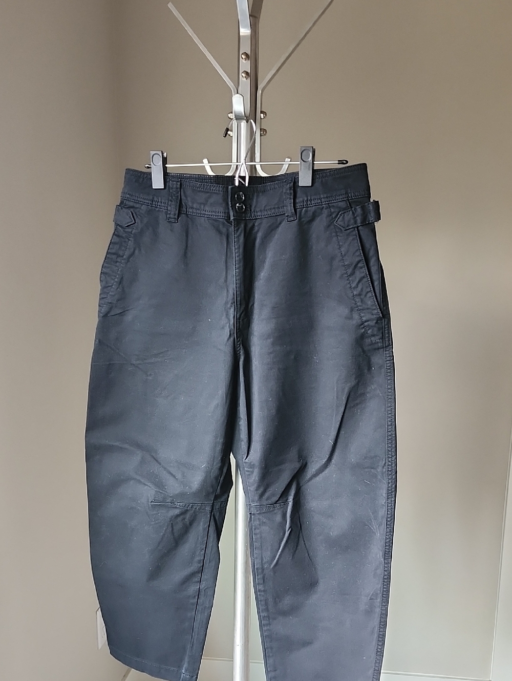 Banana Republic Black Women's Barrel Leg Chino Pants